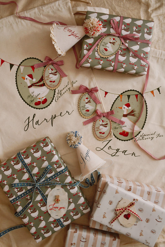 Christmas Goose Sacks Personalised