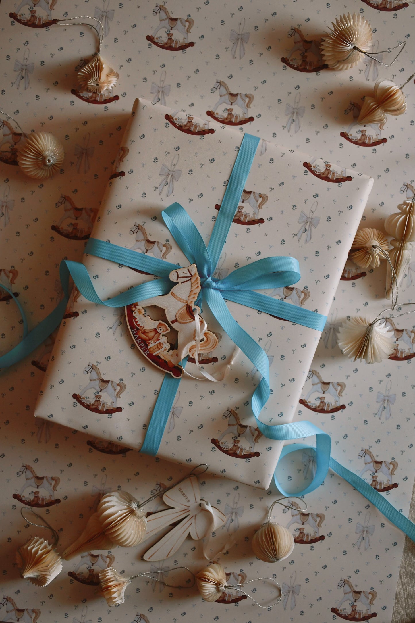 Wrapping paper - Whimsical Rocking Horse