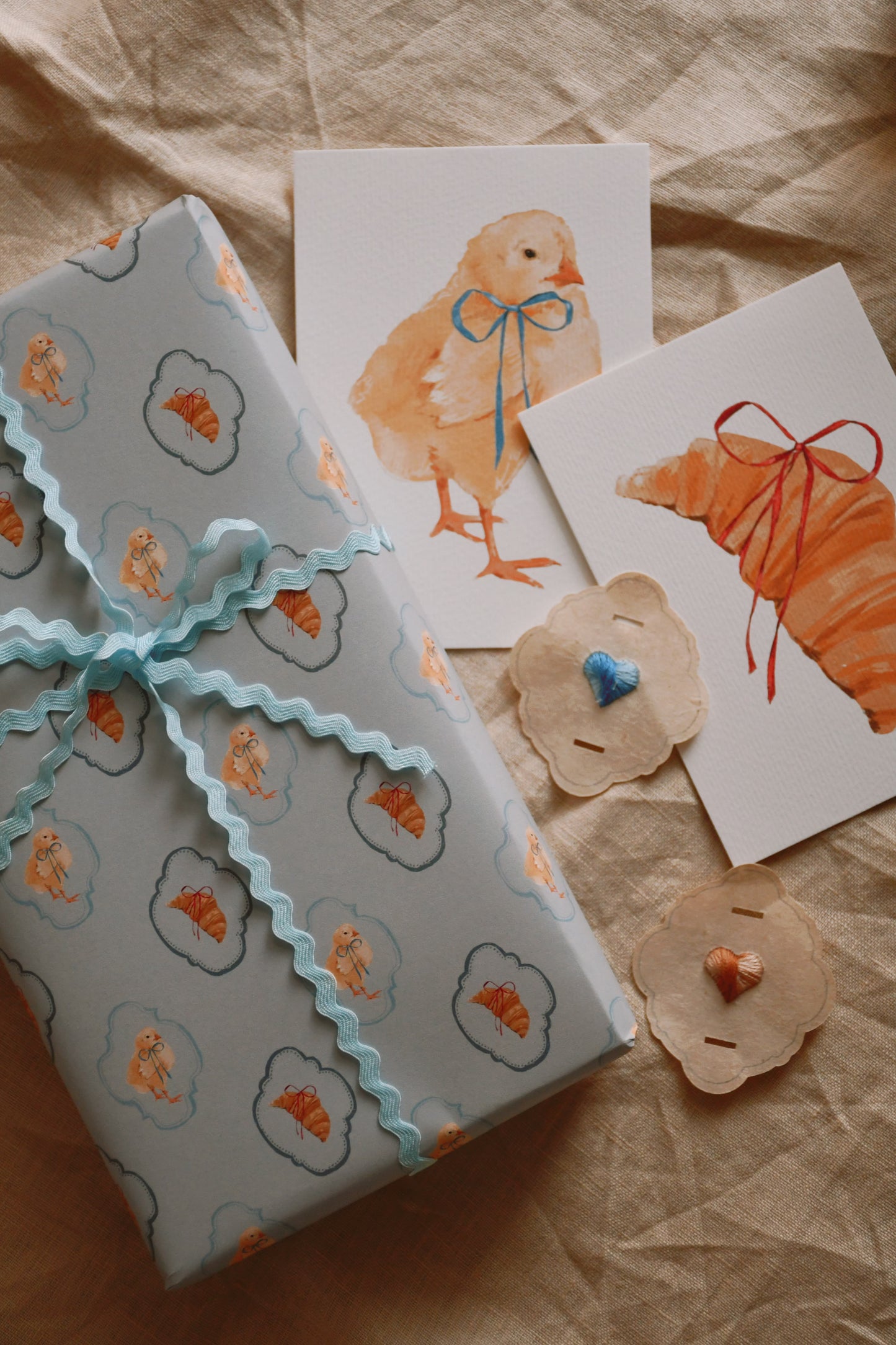 Wrapping paper - Croissants