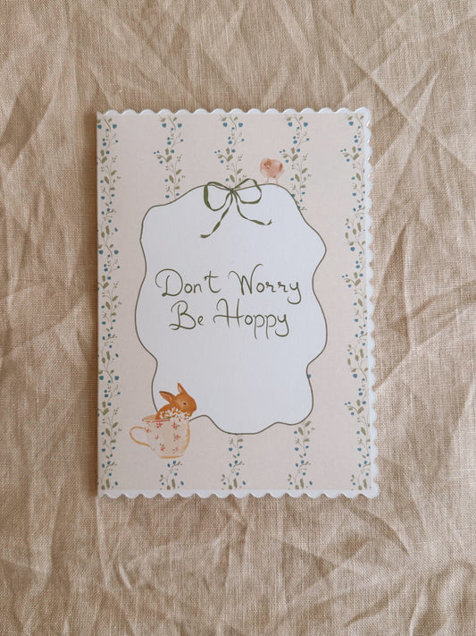 Scalloped Card - Don't Worry Be Hoppy