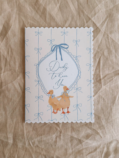 Scalloped Card - Ducky to have you