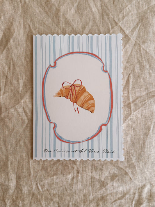 Scalloped Card - Croissant