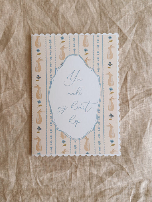 Scalloped Card - You make my heart hop