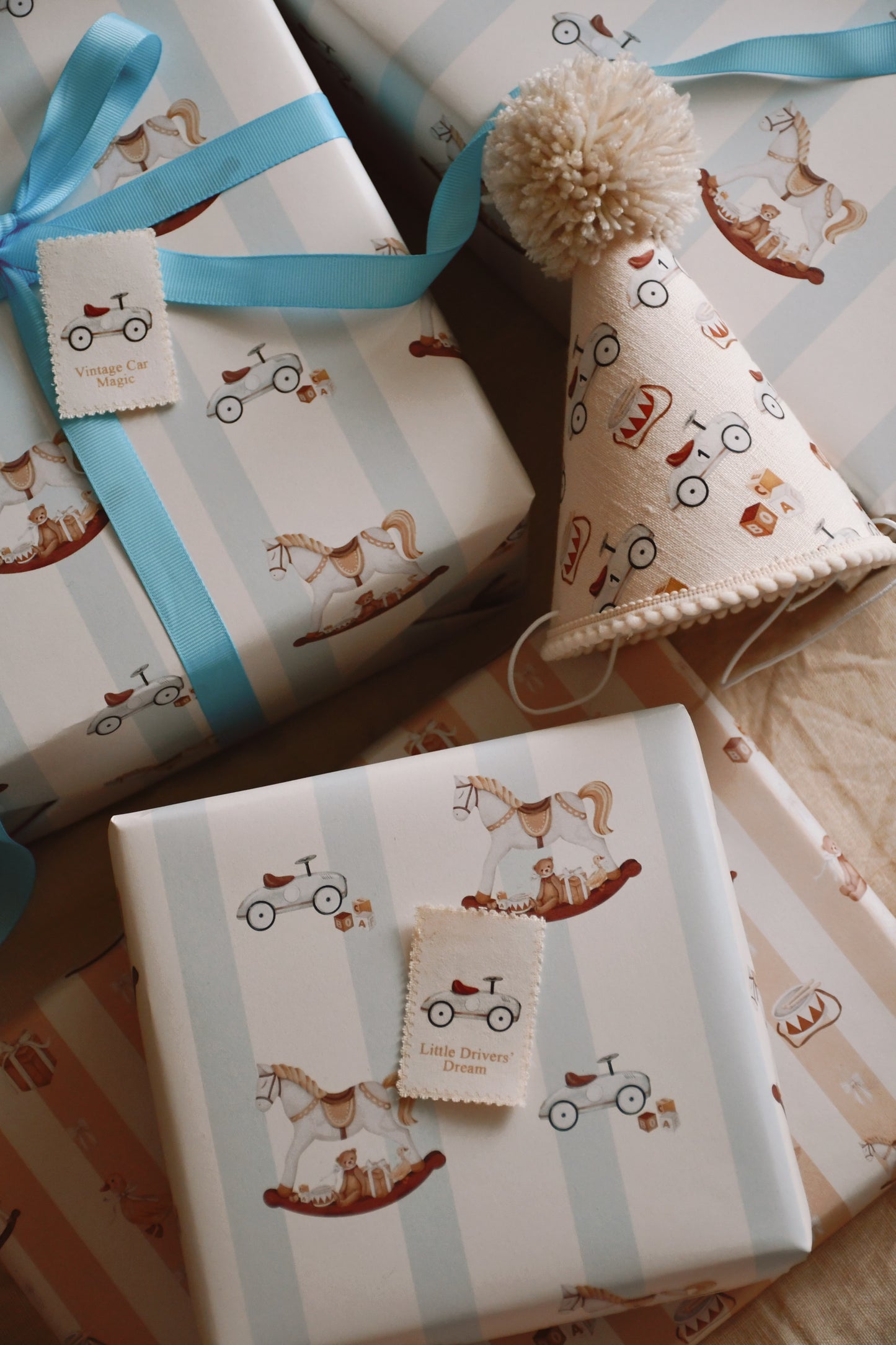 Wrapping paper - Vintage Car