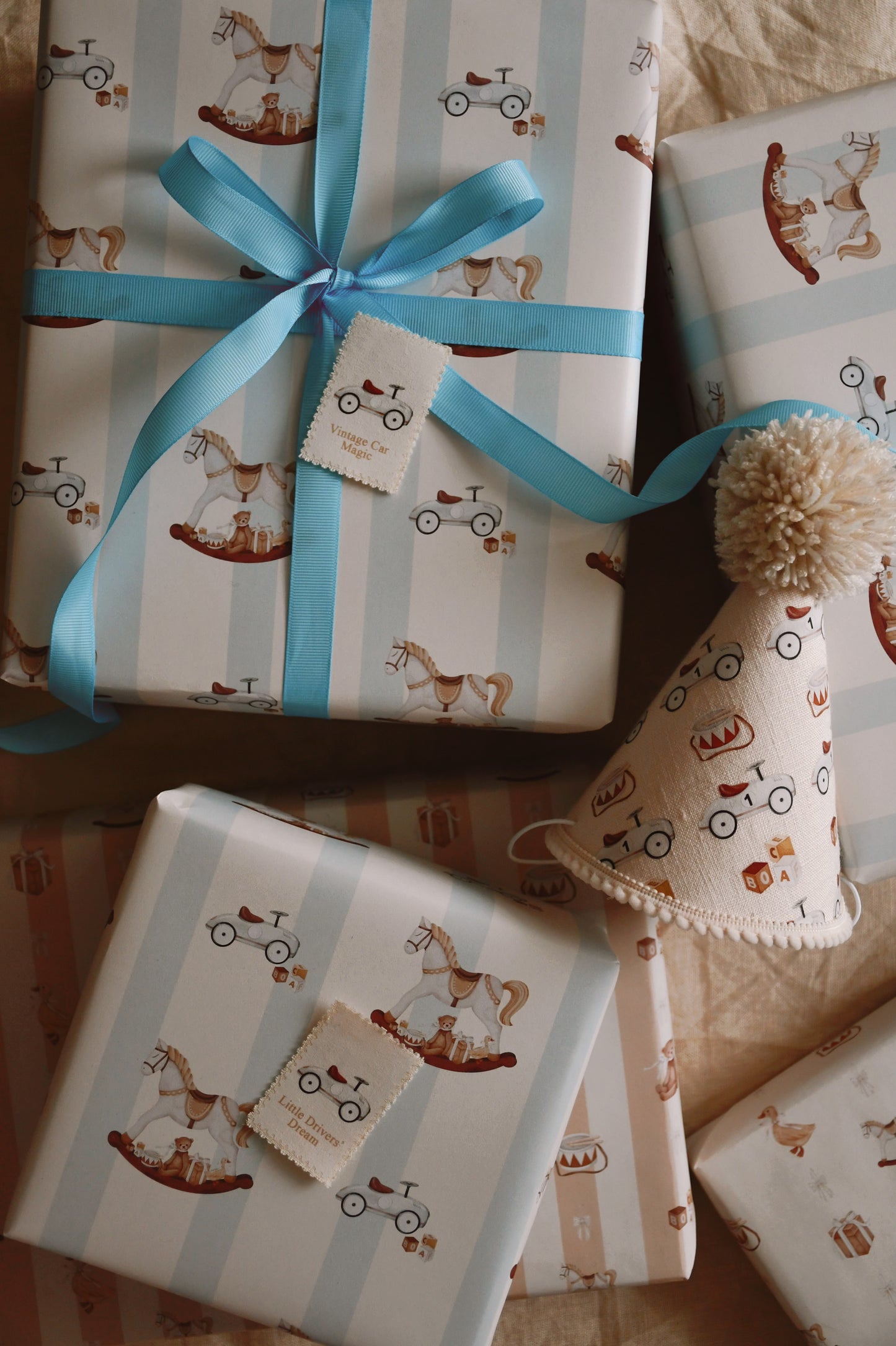 Wrapping paper - Vintage Car