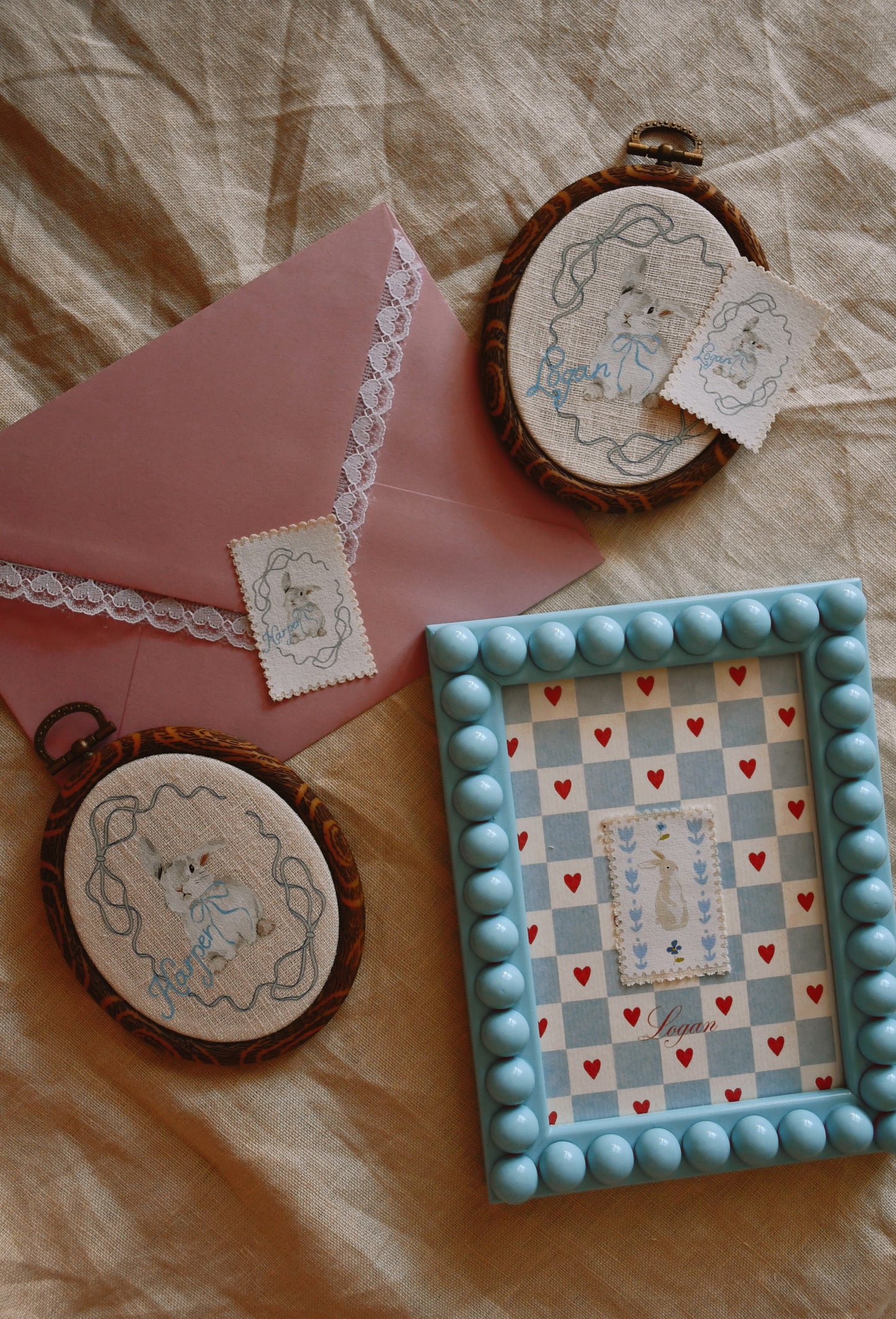 Personalised Spring  -  Hoops Frame