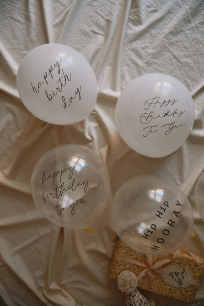 Happy Birthday - White Balloon