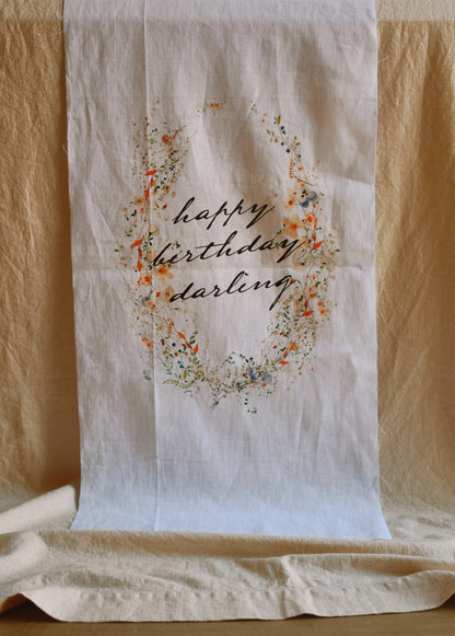 Spring Wildflowers Linen Banner