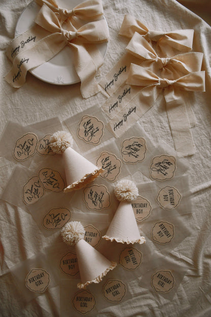 Single Cotton Bow With Bespoke Message