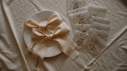 Single Cotton Bow With Bespoke Message