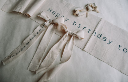 Single Cotton Bow With Bespoke Message